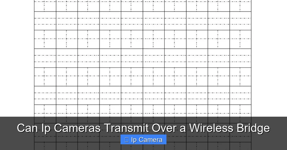 Can Ip Cameras Transmit Over a Wireless Bridge