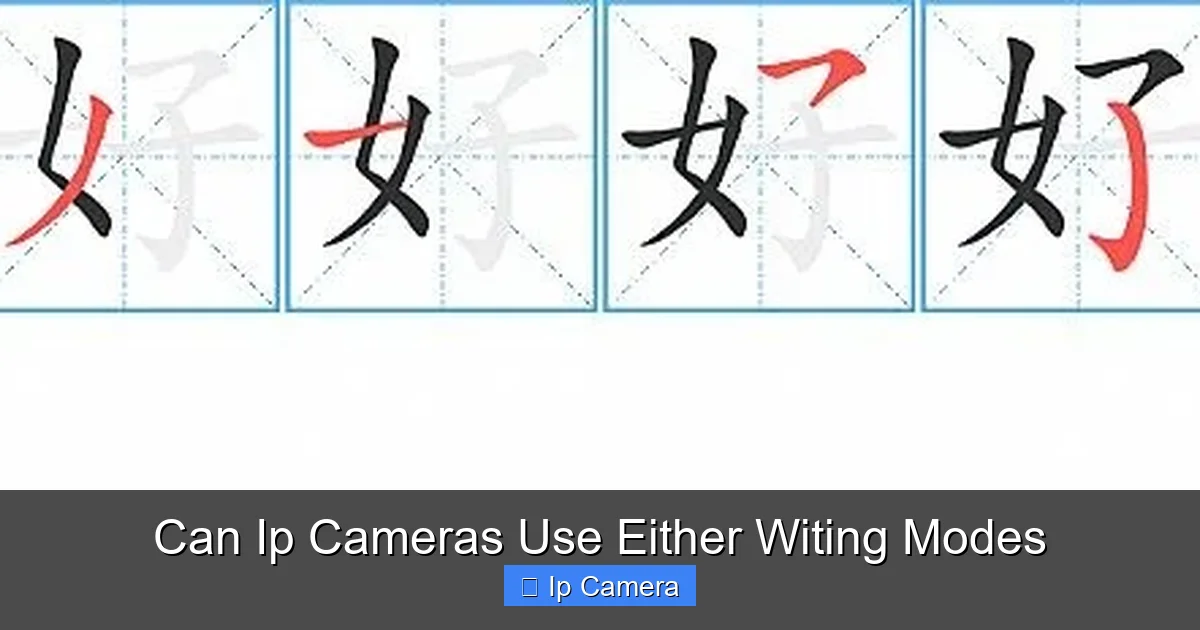 Can Ip Cameras Use Either Witing Modes