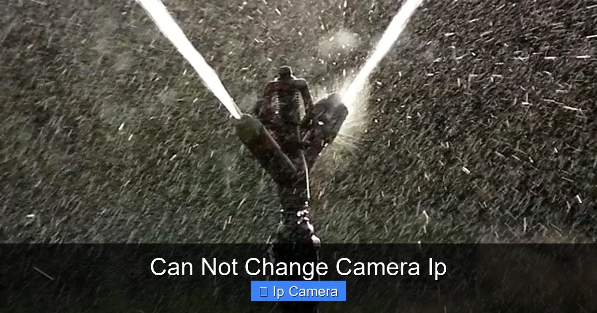Can Not Change Camera Ip