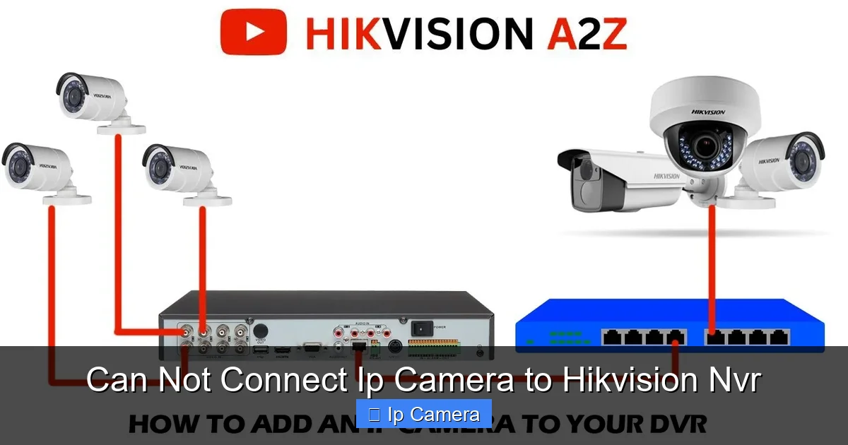 Can Not Connect Ip Camera to Hikvision Nvr