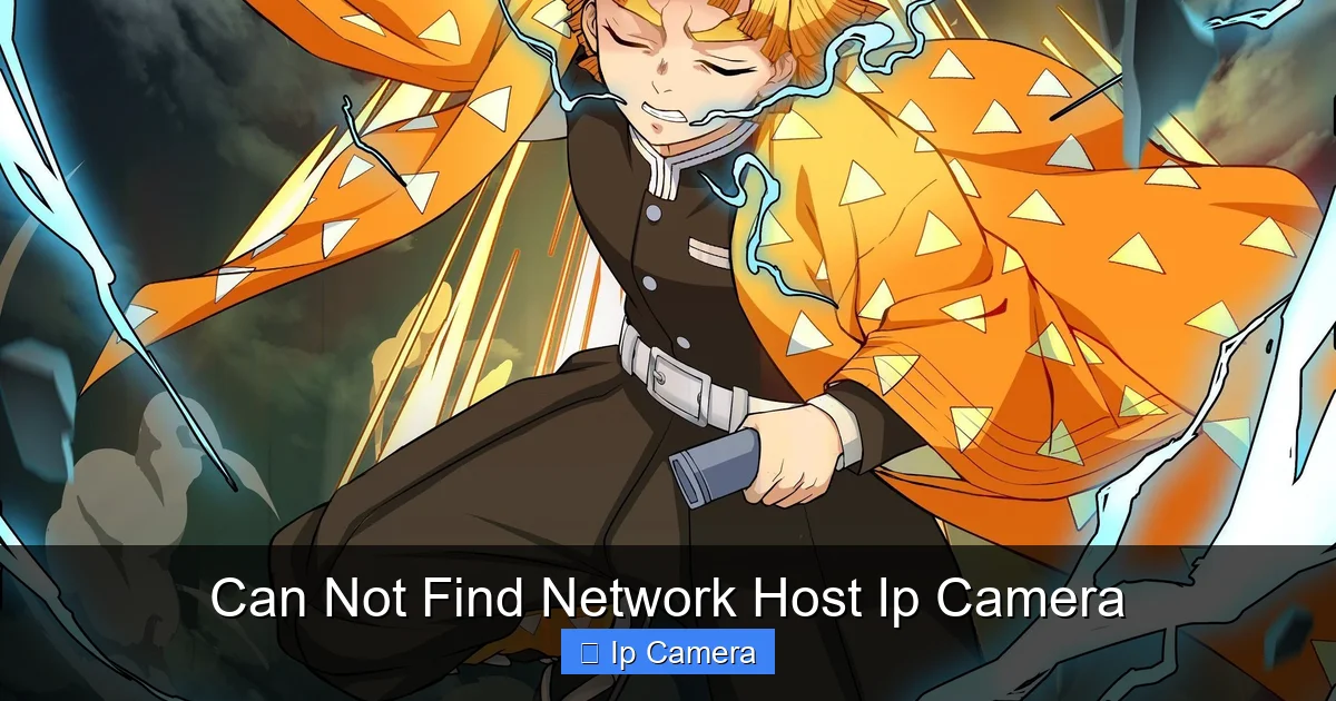 Can Not Find Network Host Ip Camera