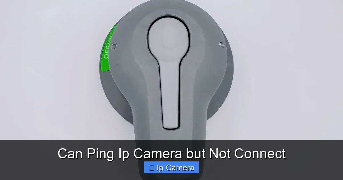 Can Ping Ip Camera but Not Connect