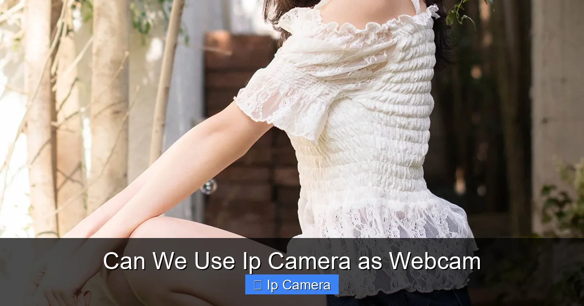 Can We Use Ip Camera as Webcam