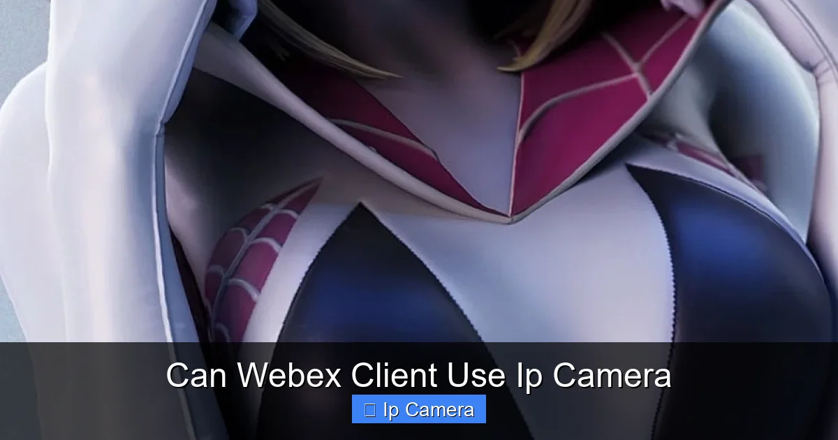 Can Webex Client Use Ip Camera