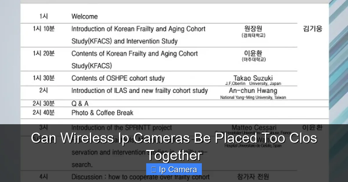 Can Wireless Ip Cameras Be Placed Too Clos Together