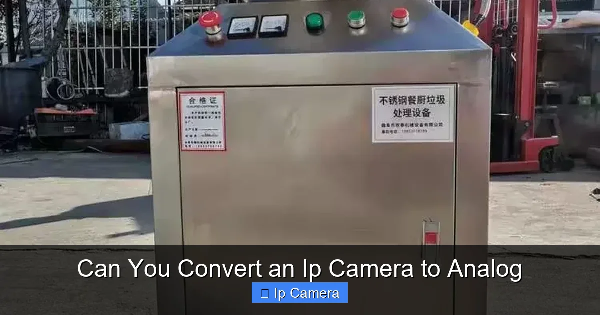 Can You Convert an Ip Camera to Analog