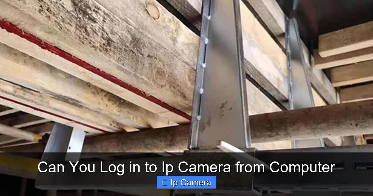 Can You Log in to Ip Camera from Computer