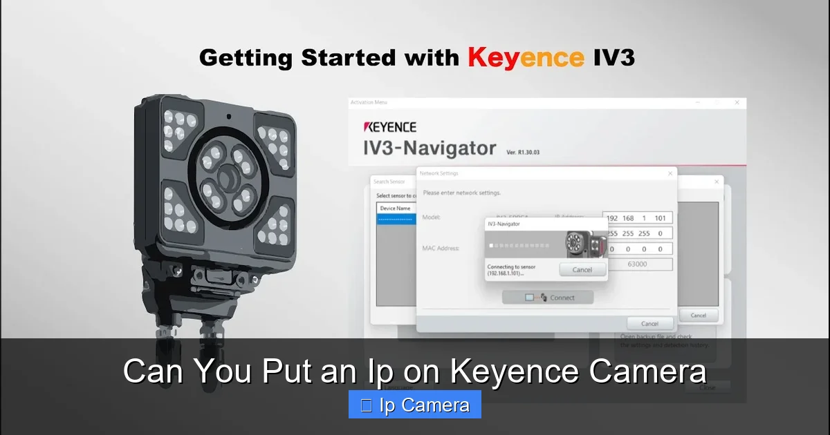 Can You Put an Ip on Keyence Camera