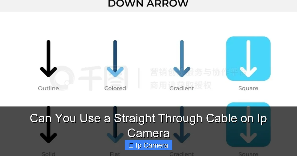 Can You Use a Straight Through Cable on Ip Camera