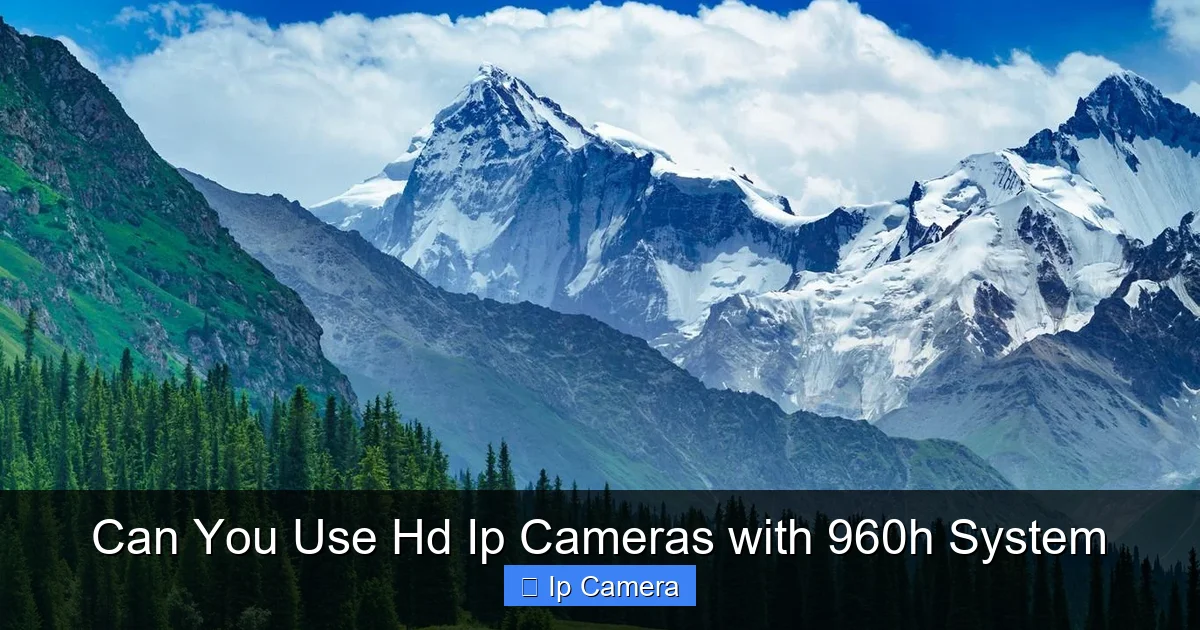 Can You Use Hd Ip Cameras with 960h System