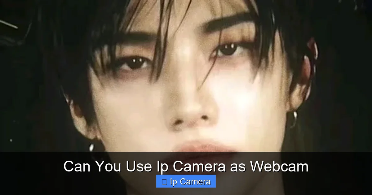 Can You Use Ip Camera as Webcam