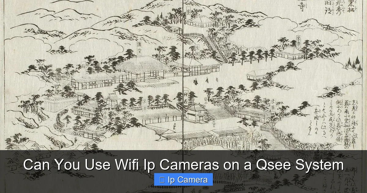 Can You Use Wifi Ip Cameras on a Qsee System