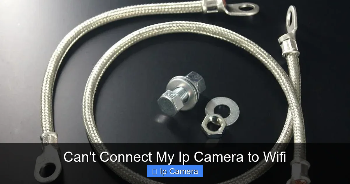 Can't Connect My Ip Camera to Wifi