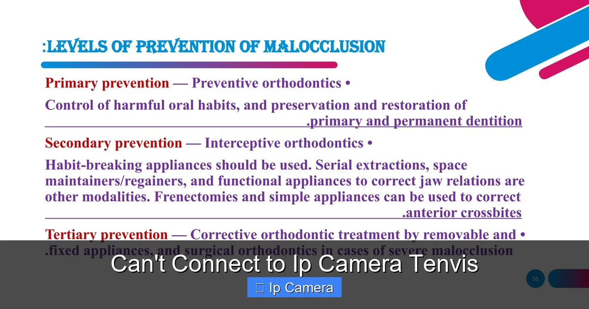 Can't Connect to Ip Camera Tenvis