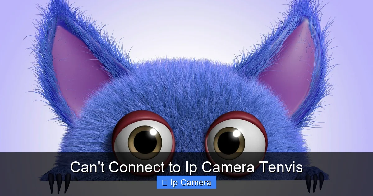 Can't Connect to Ip Camera Tenvis