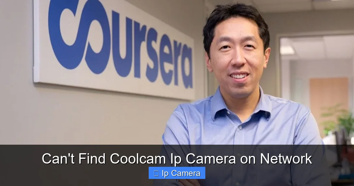 Can't Find Coolcam Ip Camera on Network