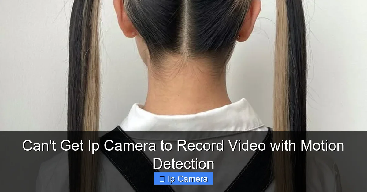 Can't Get Ip Camera to Record Video with Motion Detection