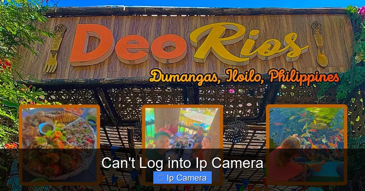 Can't Log into Ip Camera