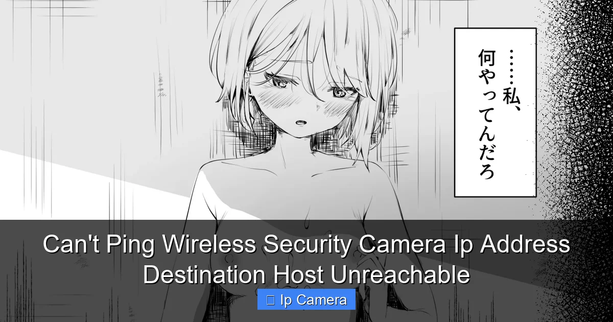 Can't Ping Wireless Security Camera Ip Address Destination Host Unreachable