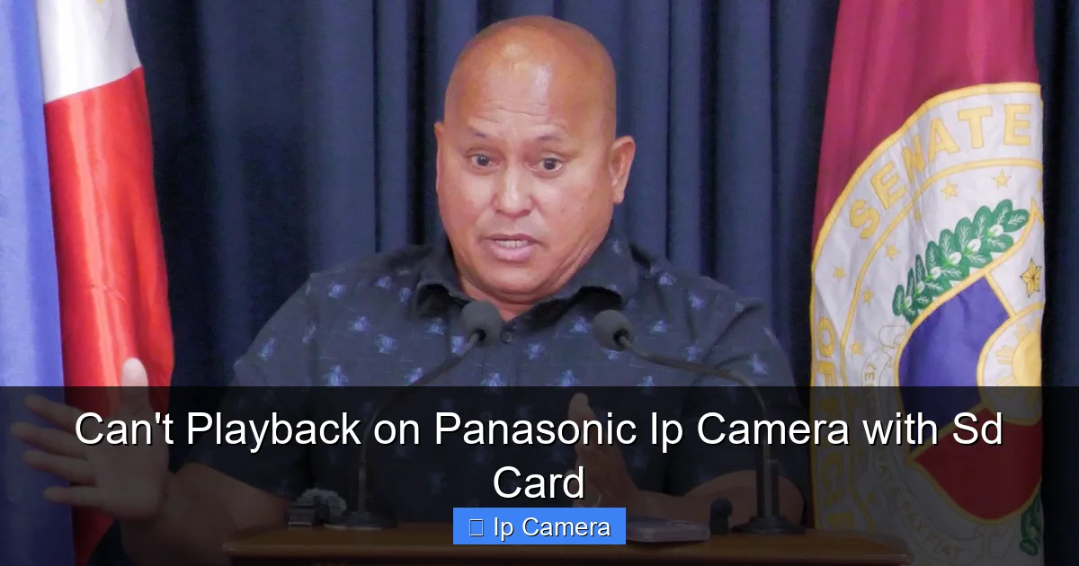Can't Playback on Panasonic Ip Camera with Sd Card