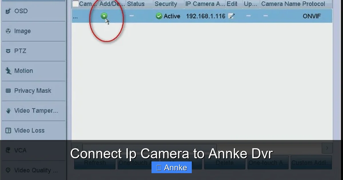 Connect Ip Camera to Annke Dvr