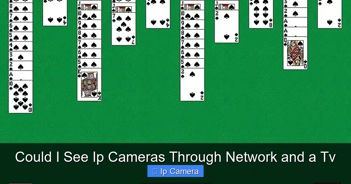 Could I See Ip Cameras Through Network and a Tv