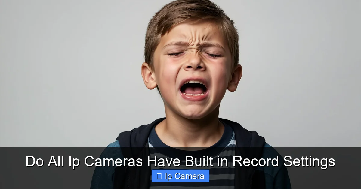 Do All Ip Cameras Have Built in Record Settings