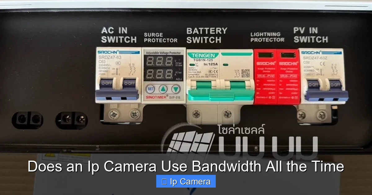 Does an Ip Camera Use Bandwidth All the Time