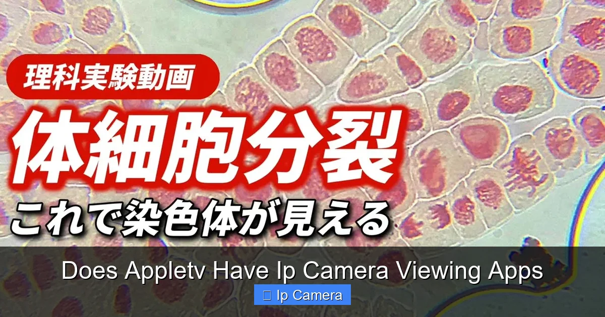 Does Appletv Have Ip Camera Viewing Apps