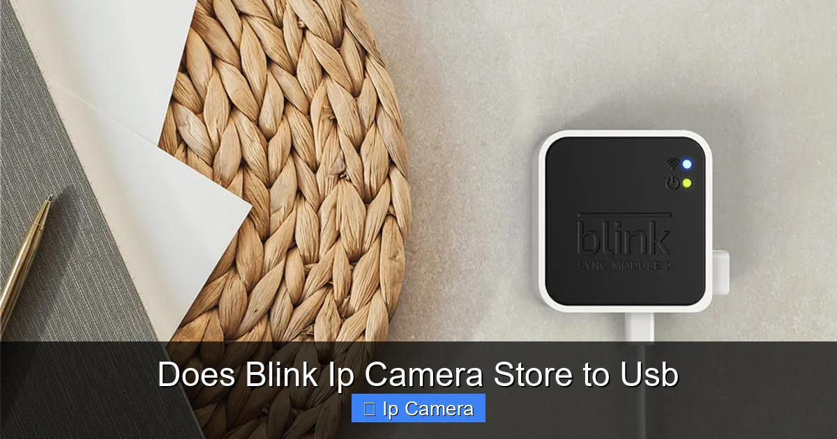 Does Blink Ip Camera Store to Usb