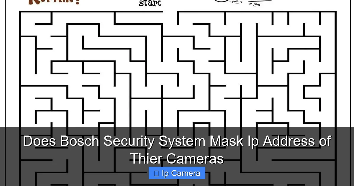 Does Bosch Security System Mask Ip Address of Thier Cameras