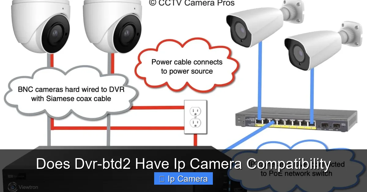 Does Dvr-btd2 Have Ip Camera Compatibility
