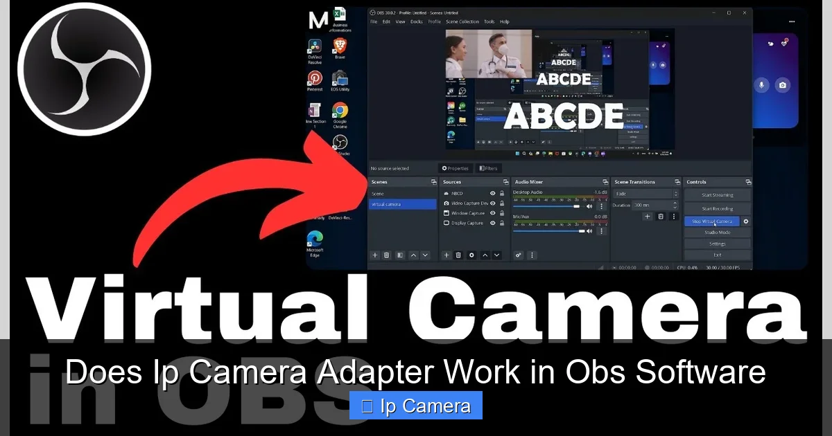 Does Ip Camera Adapter Work in Obs Software