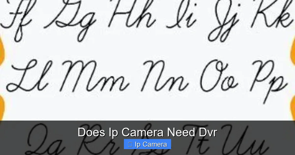 Does Ip Camera Need Dvr