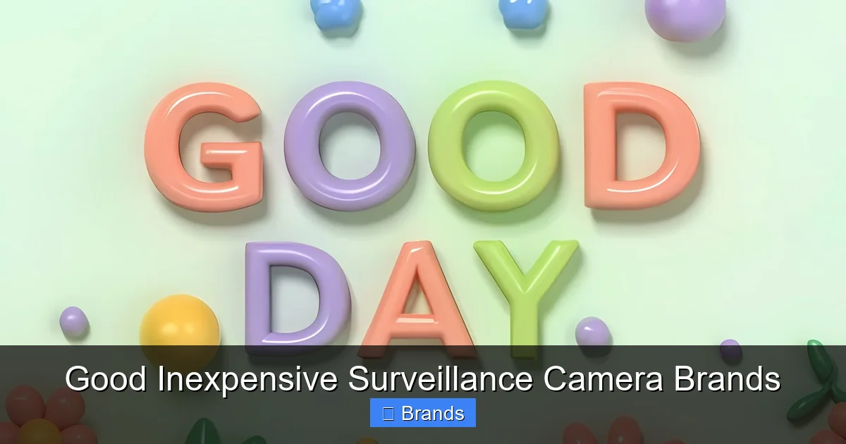 Good Inexpensive Surveillance Camera Brands