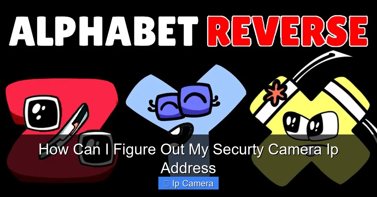 How Can I Figure Out My Securty Camera Ip Address