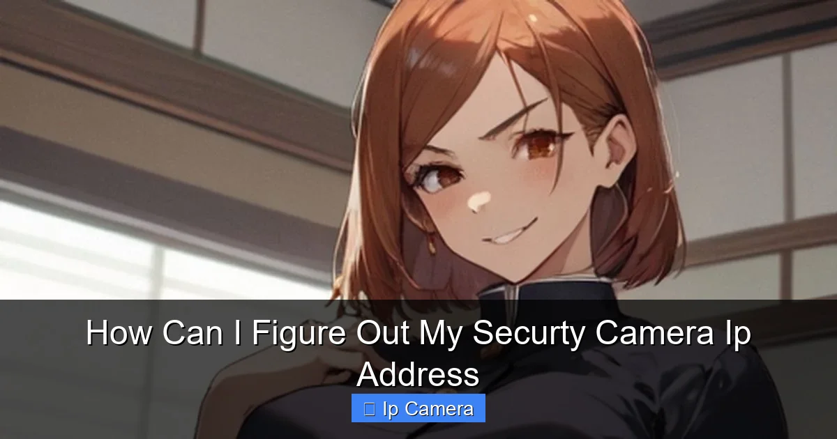 How Can I Figure Out My Securty Camera Ip Address