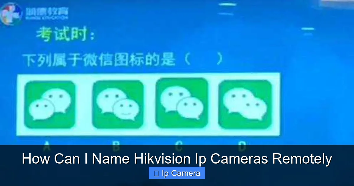How Can I Name Hikvision Ip Cameras Remotely