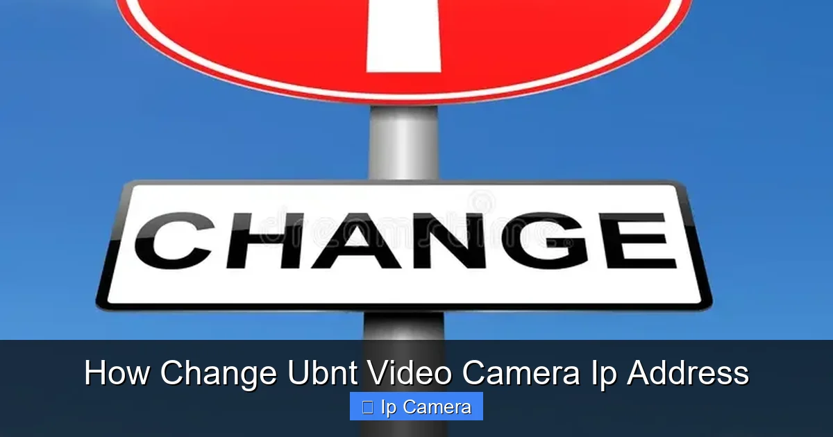 How Change Ubnt Video Camera Ip Address