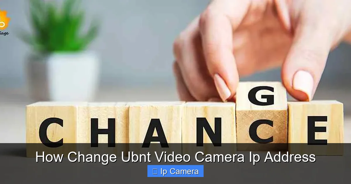 How Change Ubnt Video Camera Ip Address