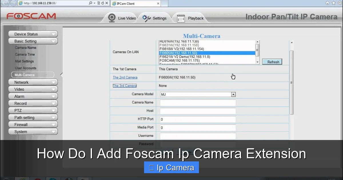 How Do I Add Foscam Ip Camera Extension