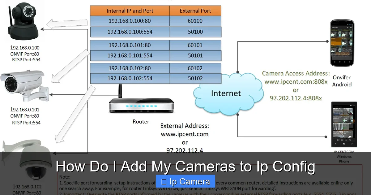 How Do I Add My Cameras to Ip Config