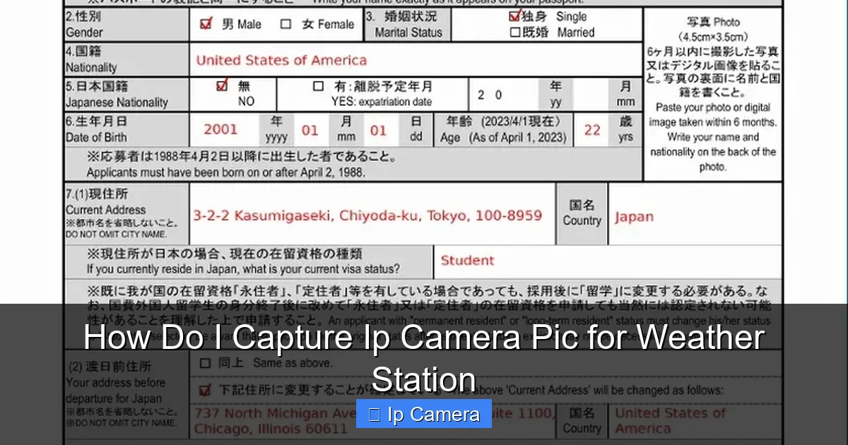 How Do I Capture Ip Camera Pic for Weather Station