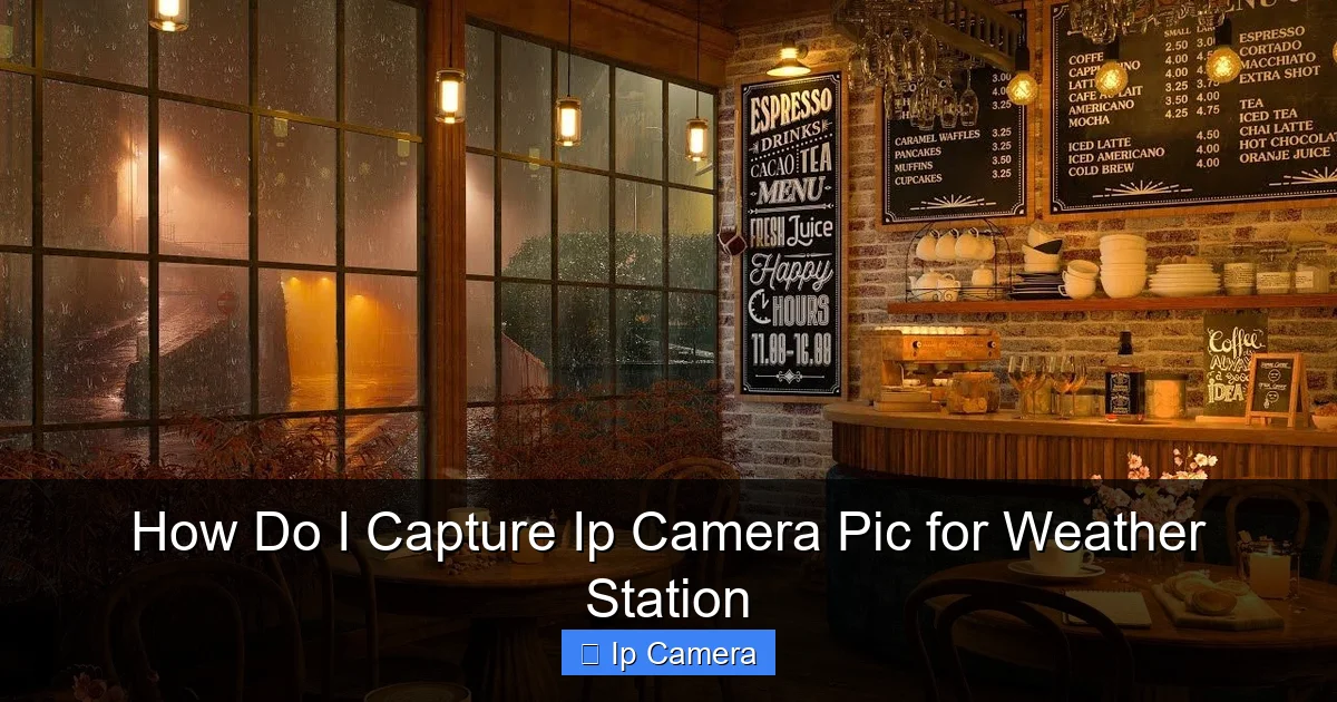 How Do I Capture Ip Camera Pic for Weather Station