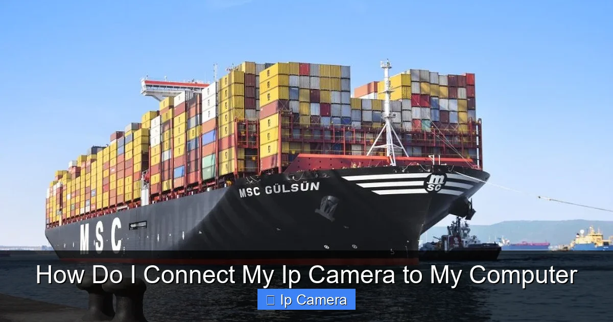 How Do I Connect My Ip Camera to My Computer