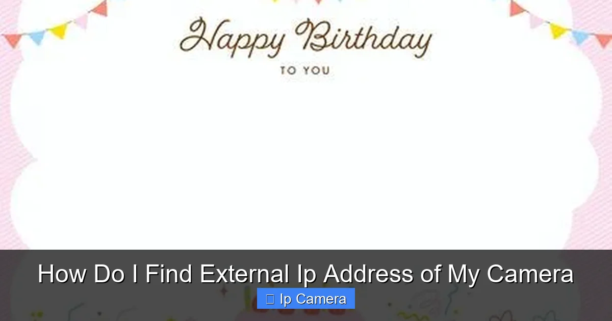 How Do I Find External Ip Address of My Camera