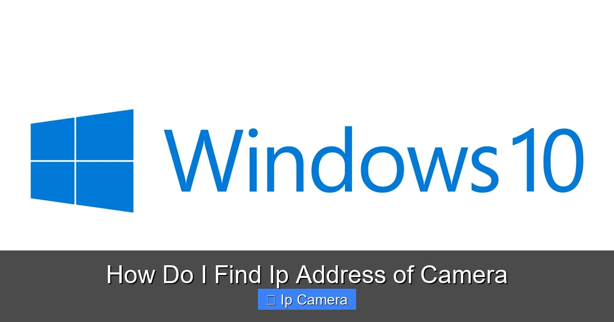 How Do I Find Ip Address of Camera