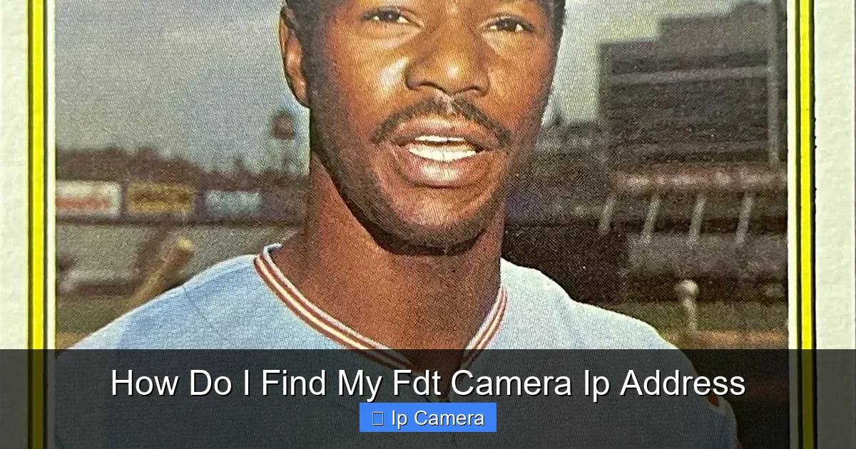How Do I Find My Fdt Camera Ip Address