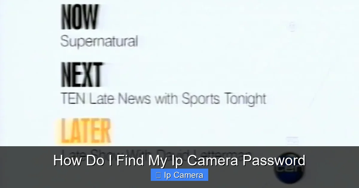 How Do I Find My Ip Camera Password
