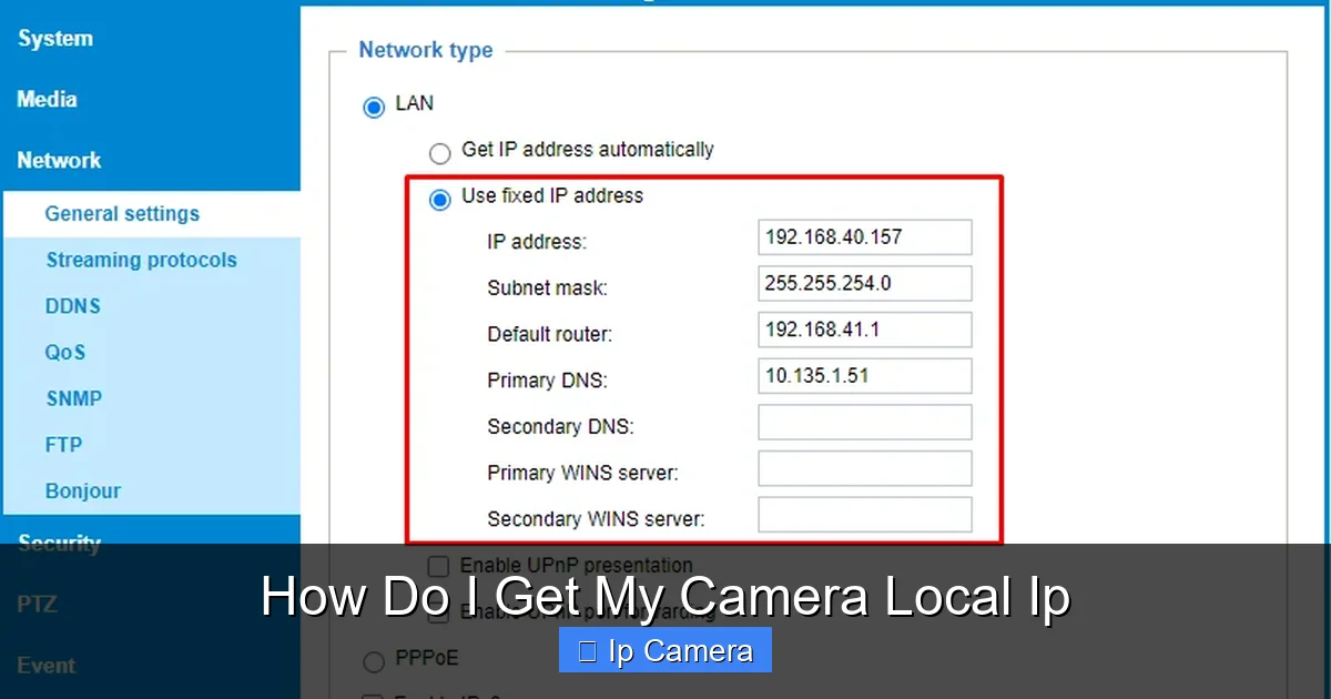 How Do I Get My Camera Local Ip
